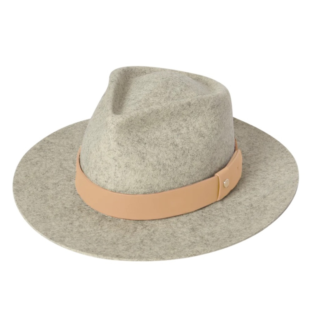 Kooringal Women's Wide Brim Fedora - Cara (Light Gray Marle)